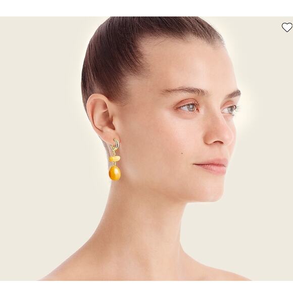 NWT J. Crew Vibrant Red Semiprecious Stone Drop Earrings - Sold Separately - Picture 9 of 10